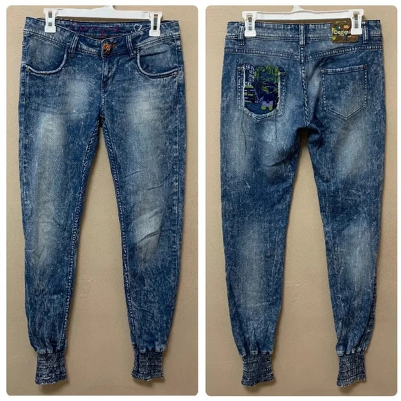 Desigual Slim Fit Jogger Jeans Size 28 - Picture 1 of 13